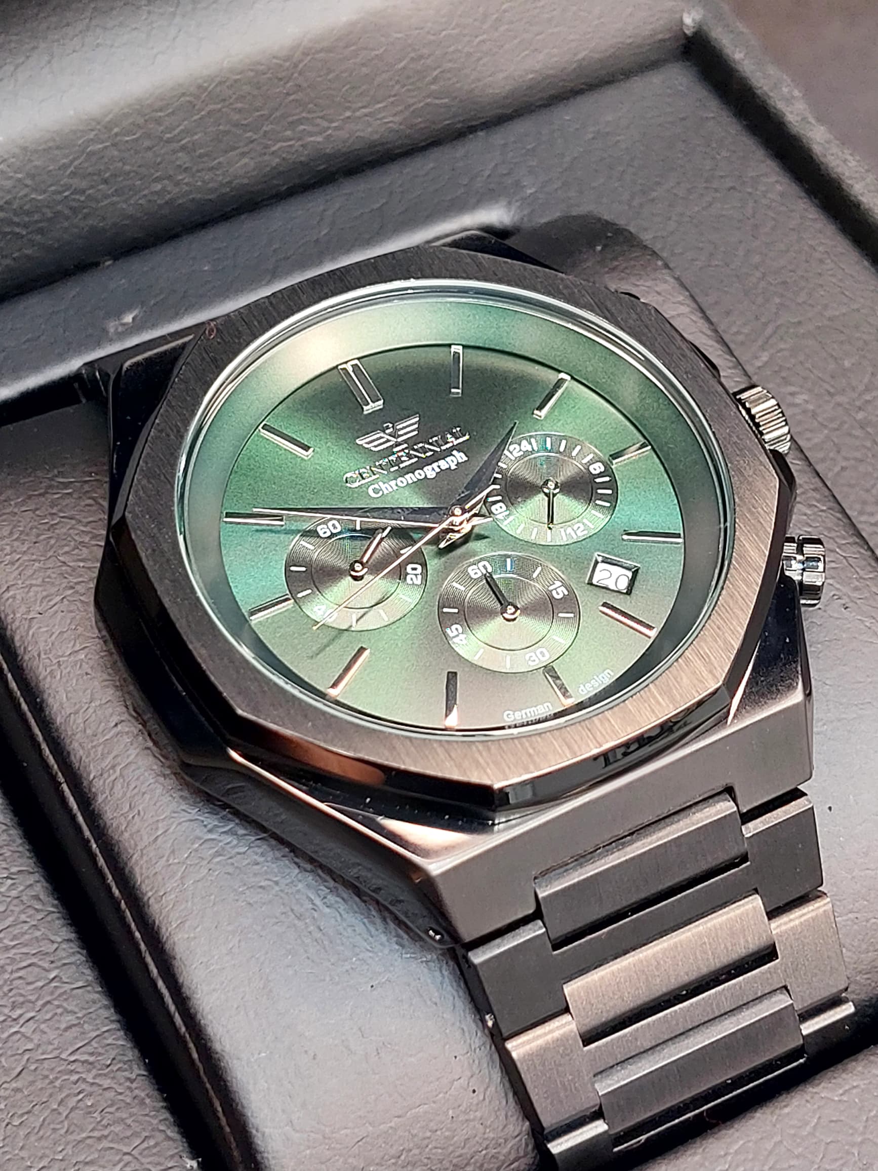 ساعت کلاسیک مردانه برند Centennial مدل MS.2250.802G سبز لجنی