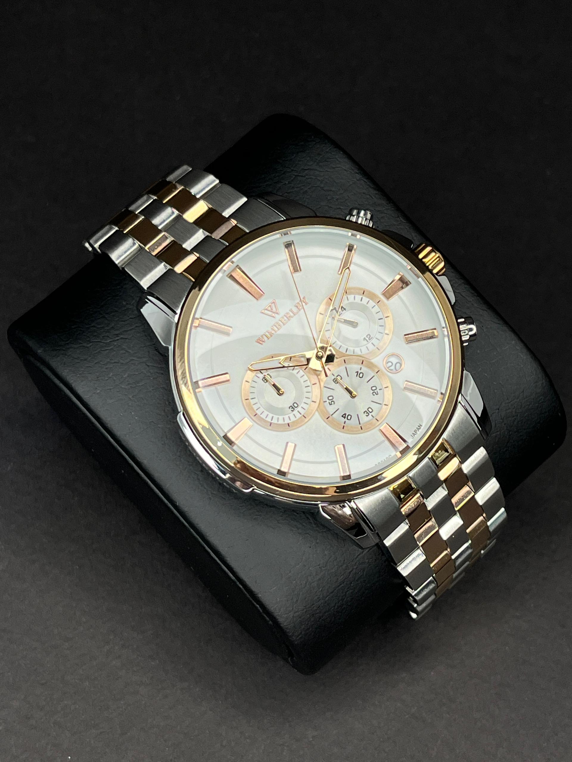 ساعت کلاسیک مردانه برندWIMBERLEY مدل WB-SS210Gرنگ شیری