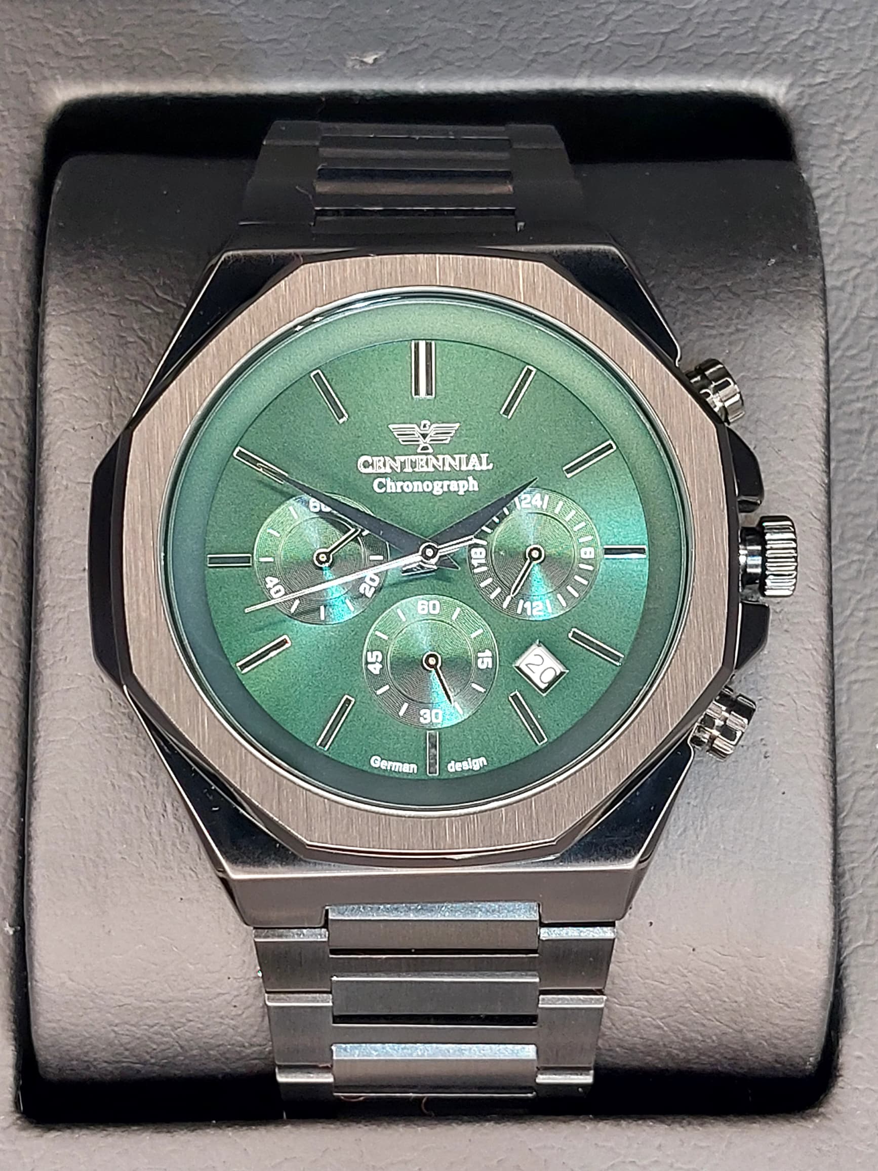 ساعت کلاسیک مردانه برند Centennial مدل MS.2250.802G سبز لجنی
