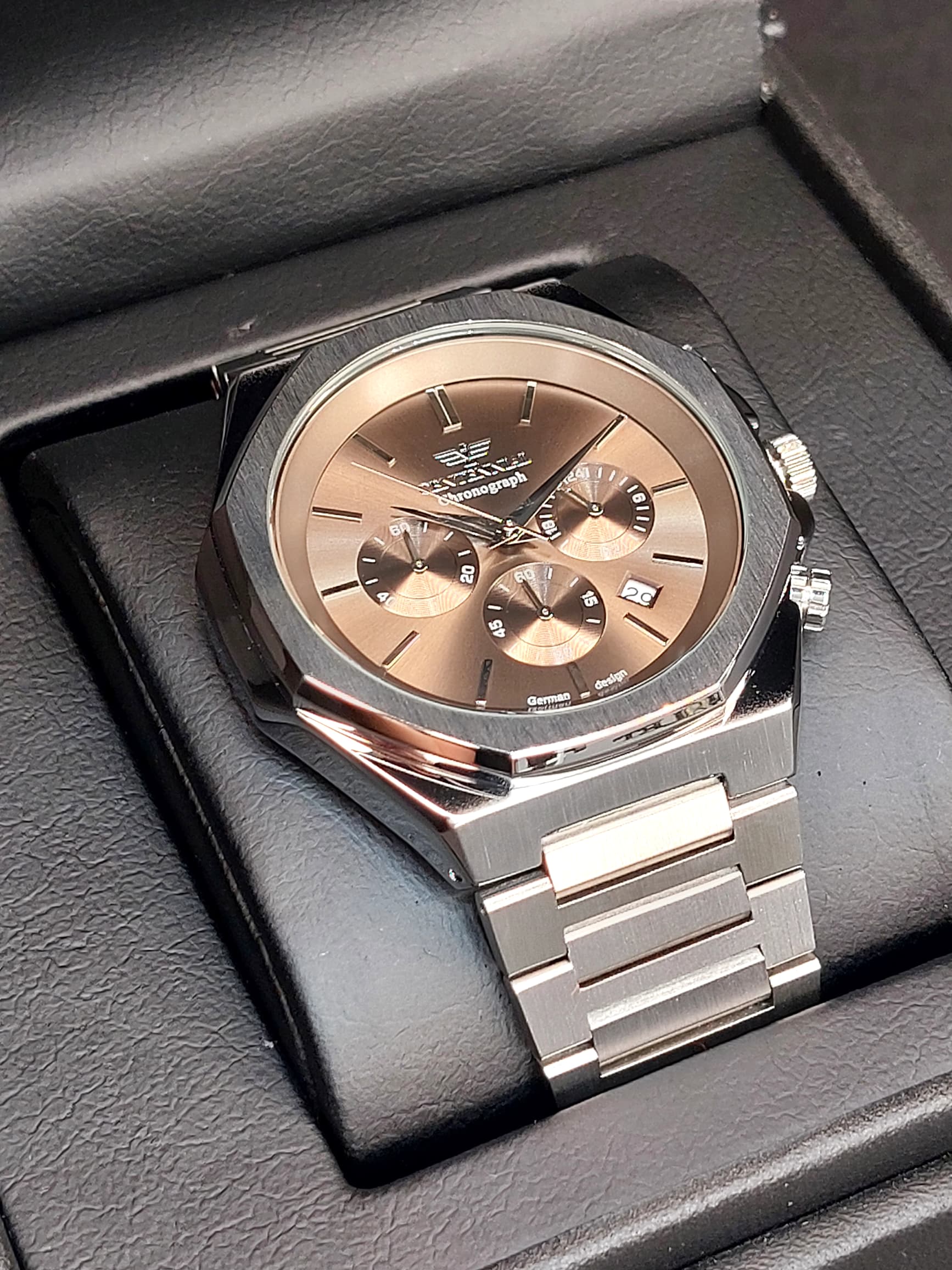 ساعت کلاسیک مردانه برند Centennial مدل MS.2250.802G قهوه ای برنز